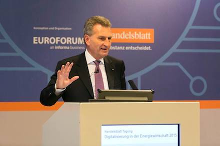 EU-Kommissar Günther Oettinger: „Basis für eine erfolgreiche Digitalisierung der Energiewirtschaft ist das Thema Datensicherheit.“