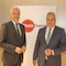 Wirtschaftsminister Garrelt Duin (l.) und RheinEnergie-Chef Dieter Steinkamp stellten das erste Lernende Energieeffizienz-Netzwerk in Köln vor.