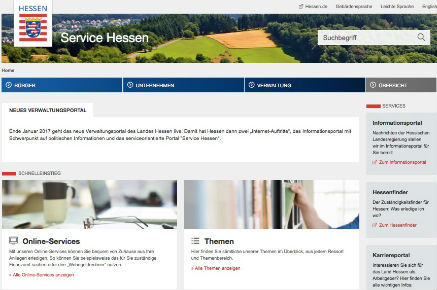 Das neue Verwaltungsportal service.hessen.de ist online.