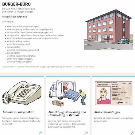 Website der Stadt Weimar bietet nun auch Inhalte in Leichter Sprache. 