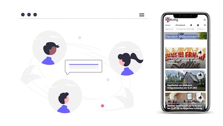 Über die Orts-App bleiben Gemeinde, Bürger, Vereine und Unternehmen in Kollig verbunden und auf dem Laufenden.